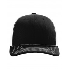 Richardson Snapback Trucker Cap Black/White 112 Richardson Snapback Trucker Cap Black/White 112
