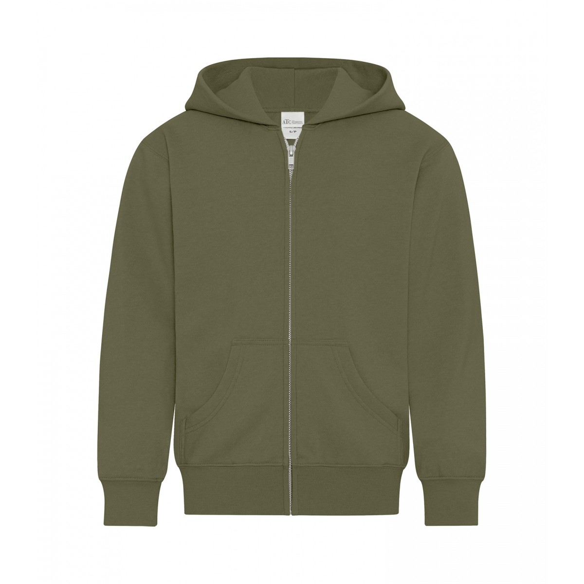 ATC Everyday Fleece Hooded Full Zip Youth - Military