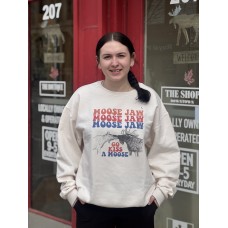 Moose Jaw Go Kiss a Moose Sweatshirt Sweet Cream
