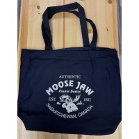 Moose Jaw Prairie Basics Tote Bag Black With Zipper