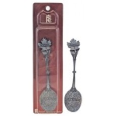 Canada Leaf Shape Pewter Tone Spoon