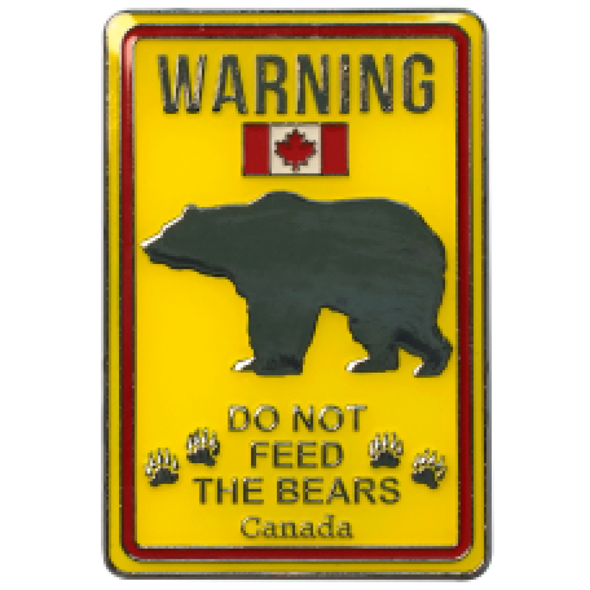 Canada Metal Magnet - Warning Road Sign - Bear SC