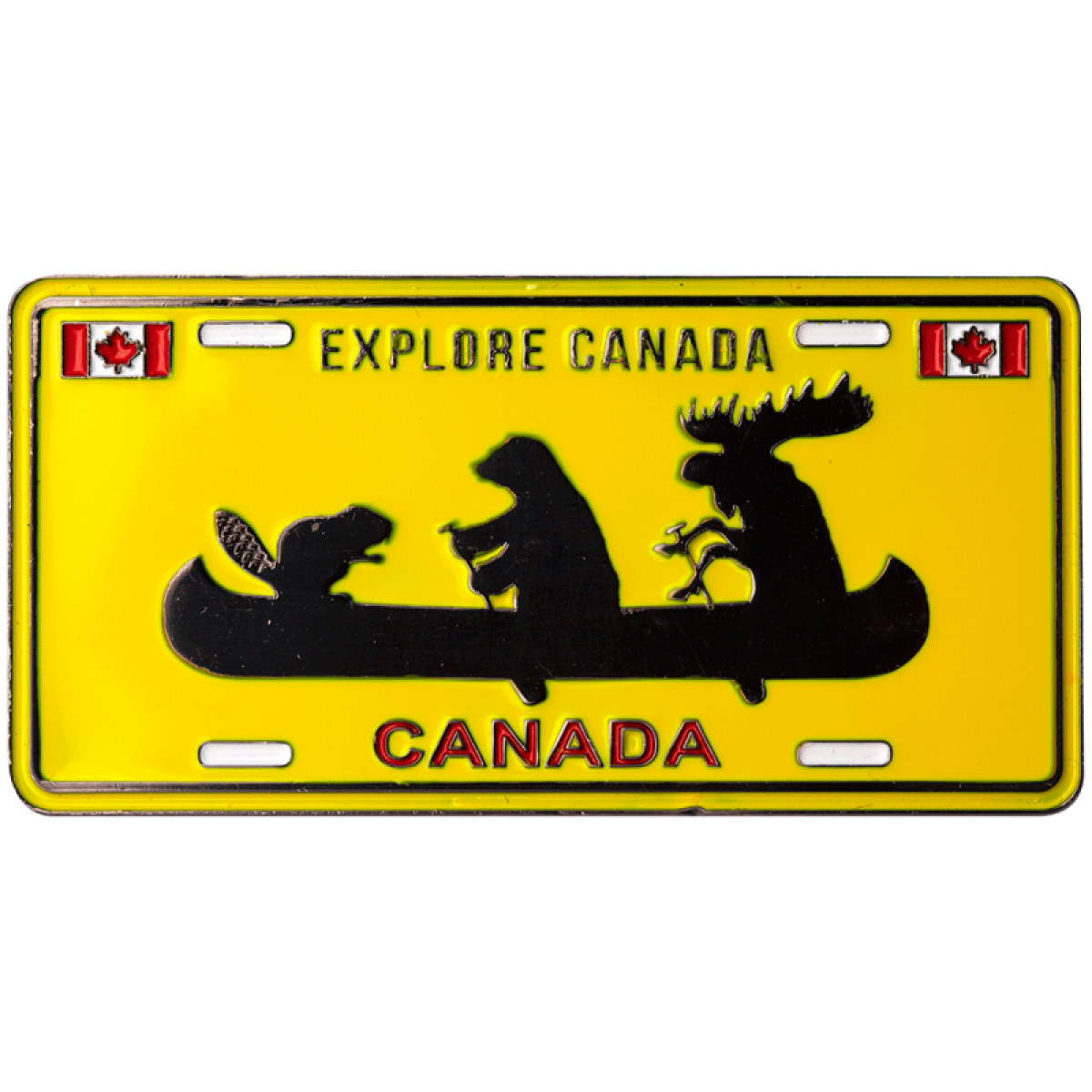 Canada Metal Magnet - Cartoon Kayak SC