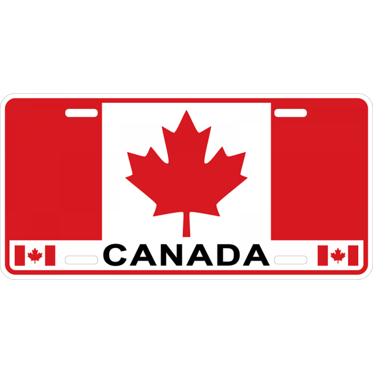 Canada Aluminum Vehicle Plate 12x6 Canada Flag SC