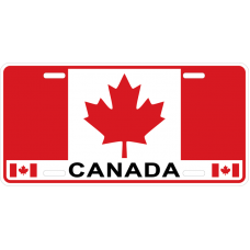Canada Aluminum Vehicle Plate 12x6 Canada Flag SC
