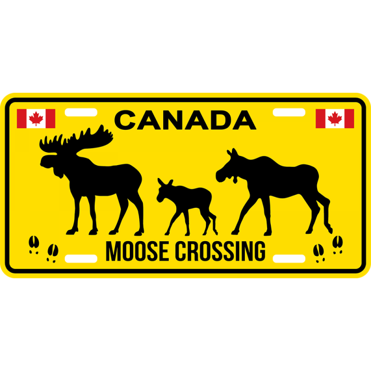 Canada Aluminum Vehicle Plate 12x6 Canada Moose Crossing SC