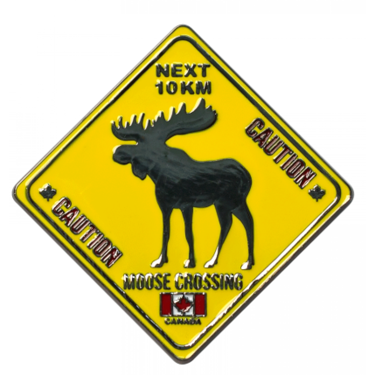Canada Metal Magnet - Caution Road Sign SC