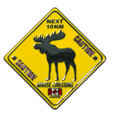 Canada Metal Magnet - Caution Road Sign SC