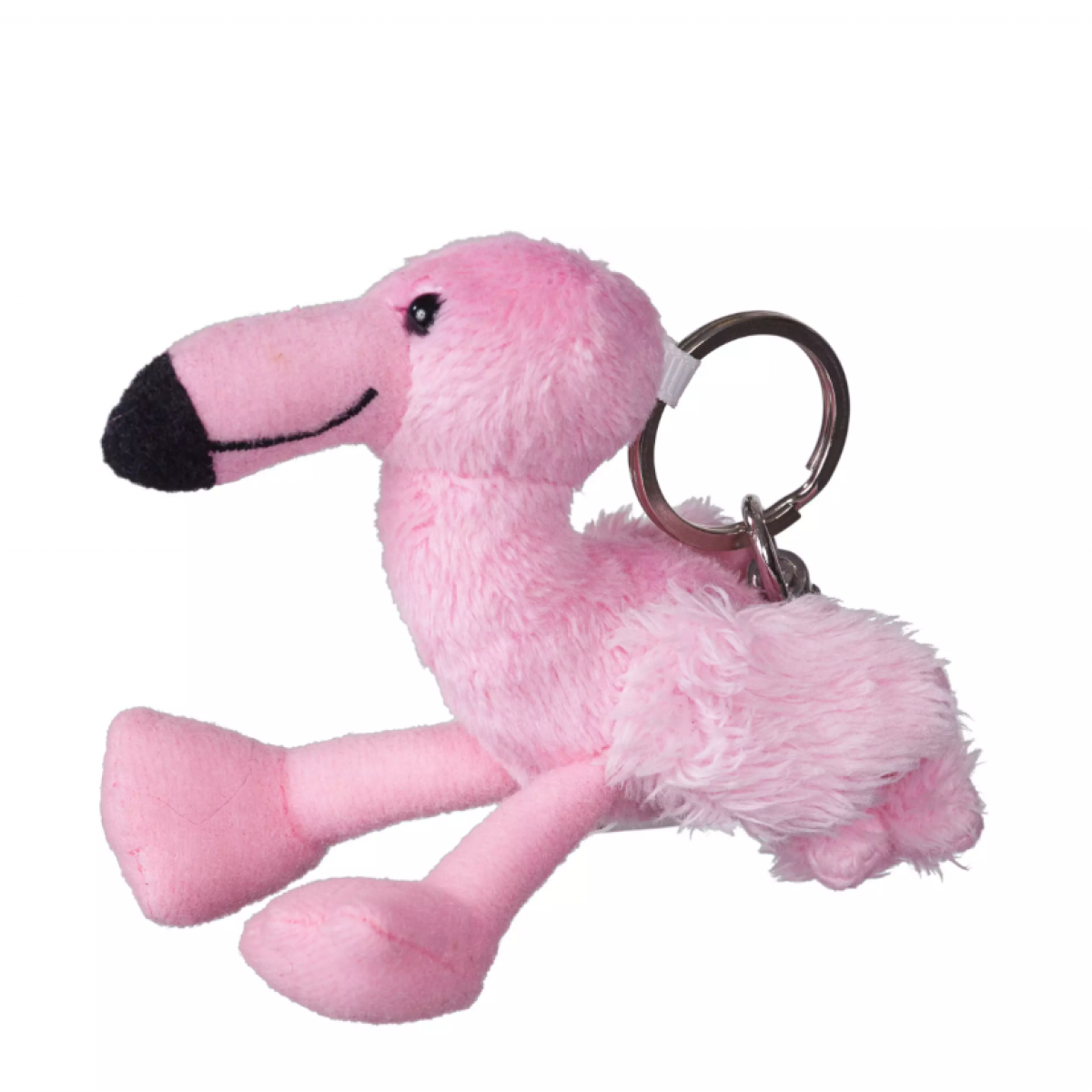 Stuffed Zipper Pull - Natural Flamingo