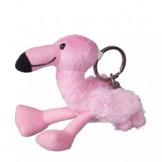 Stuffed Zipper Pull - Natural Flamingo