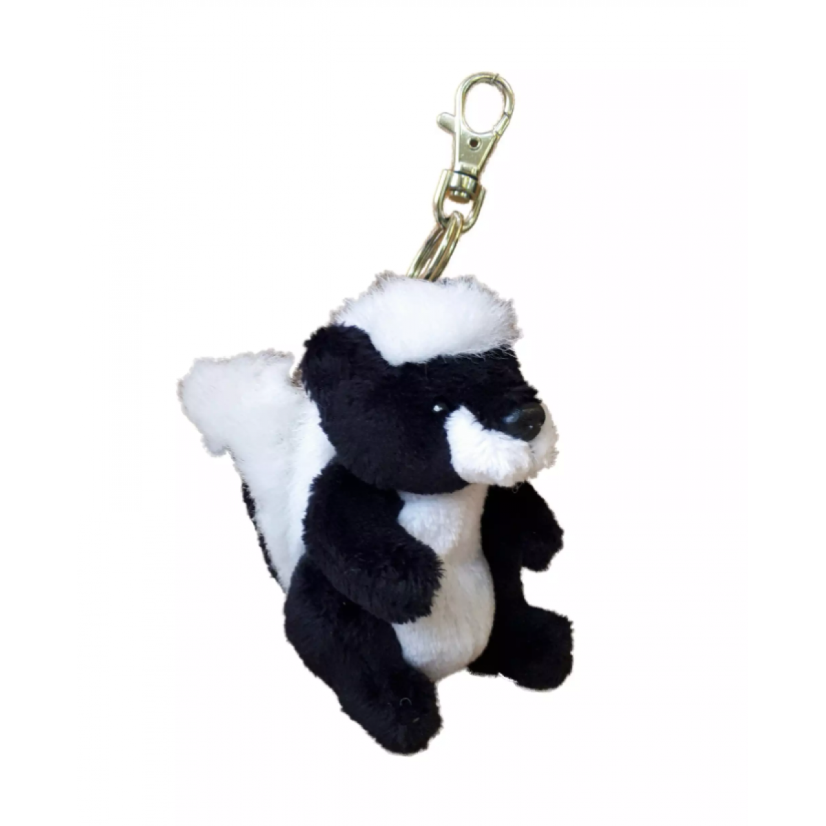 Stuffed Zipper Pull - Natural Skunk