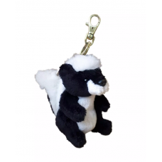 Stuffed Zipper Pull - Natural Skunk