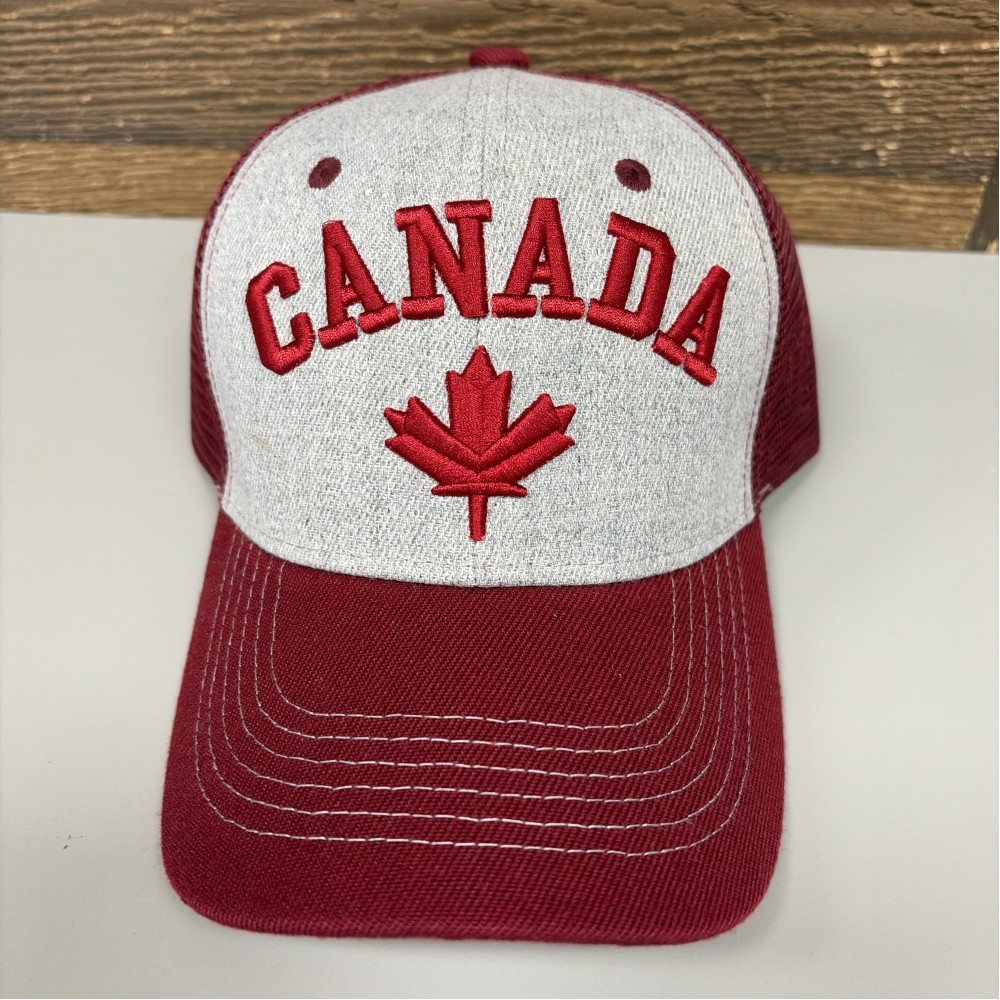 Canada Hat With Mesh - Burgundy