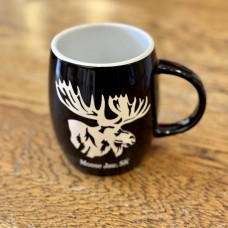 Moose Jaw Mug Black Etched Moose