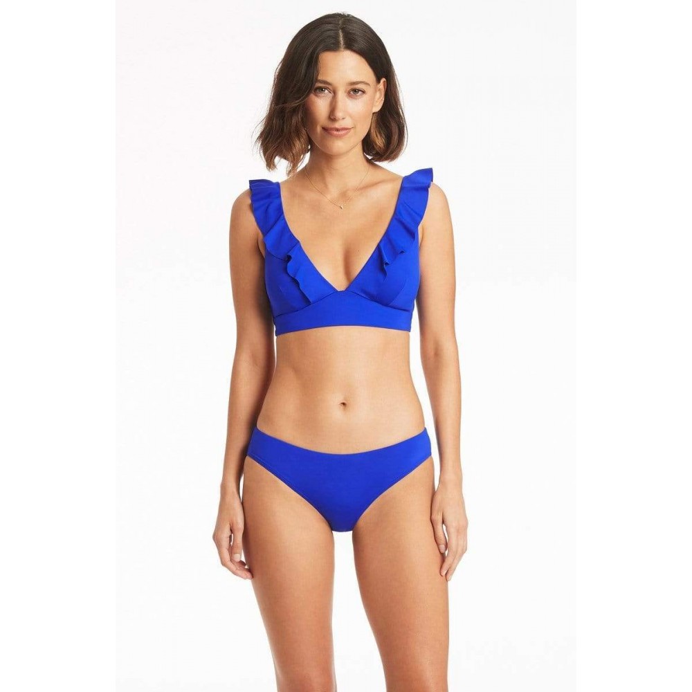 Sea Level - Eco Essentials Frill Bra Top - Cobalt