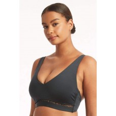 Sea Level - Lola Shimmer D/DD Cup Bralette - Charcoal