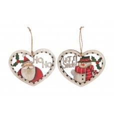 CS Christmas Ornament - Asst Hearts CS65065