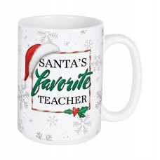 CS Boxed Mug 14oz - Santa's Favorite Teacher