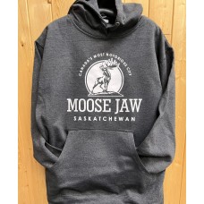 Moose Jaw Hoodie Canada's Most Notorious City Official Charcoal Heather