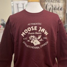 Moose Jaw Prairie Basics Crewneck Sweatshirt Maroon