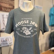 Moose Jaw Prairie Basics T-shirt Heather Military Green Unisex