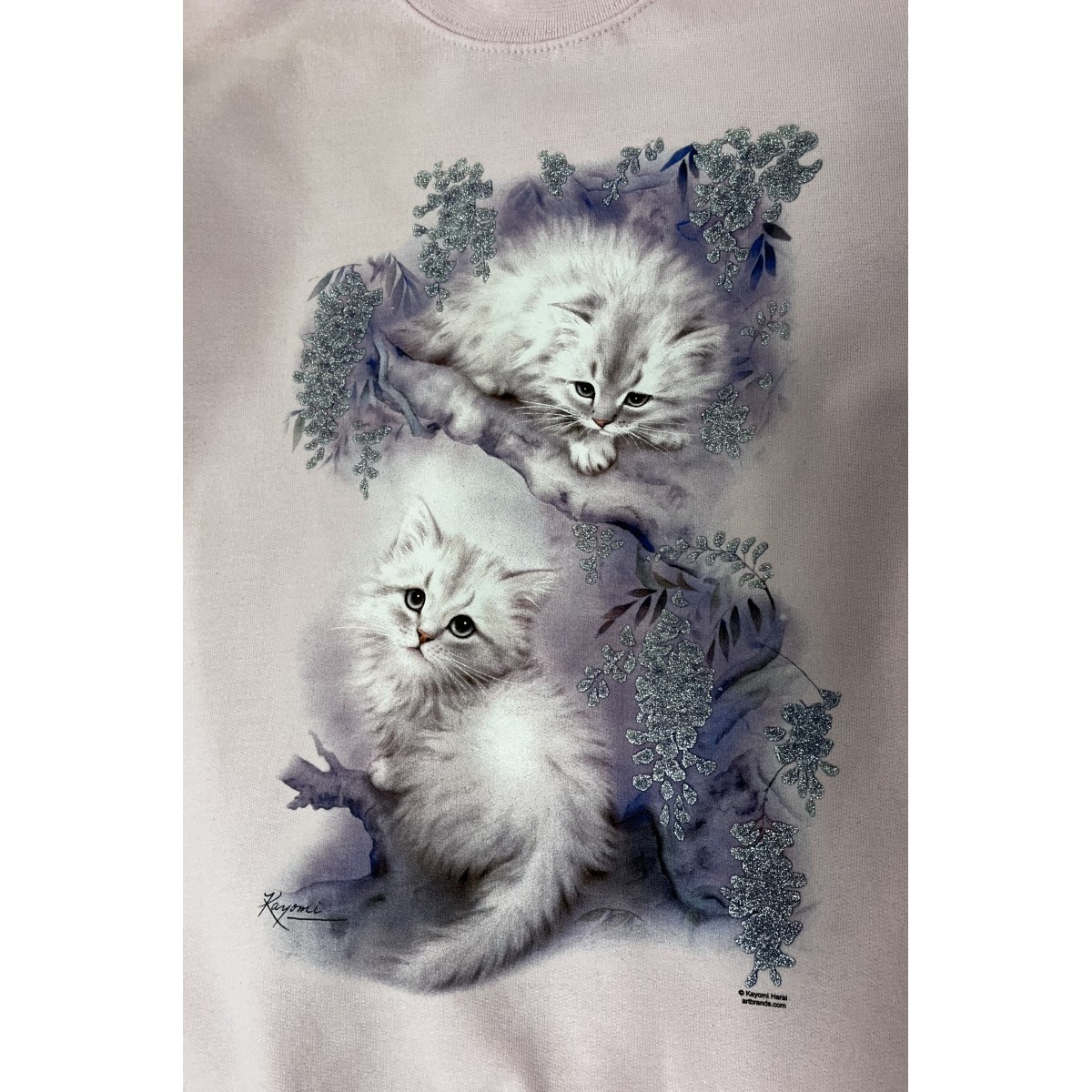 Christmas Cats Sweatshirt Light Pink Unisex