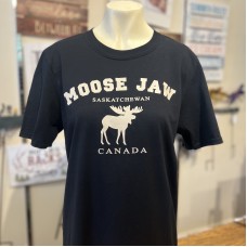 Moose Jaw Standing Moose Black T-Shirt