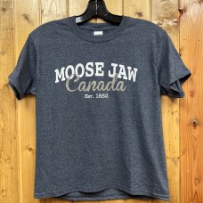 Moose Jaw Est 1882 Youth T-Shirt Heather Navy