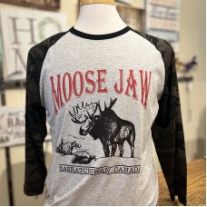 Moose Jaw Original Waterbase Long Sleeve Grey With Black Camo Sleeve