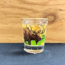 Moose Jaw Shot Glass Rustic Moose