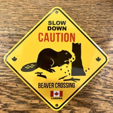 Canada Aluminum Road Sign 6x6 Caution Slow Down Beaver Crossing