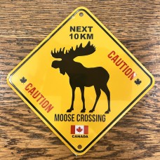 Canada Aluminum Road Sign 6x6 Caution Next 10km Moose Crossing