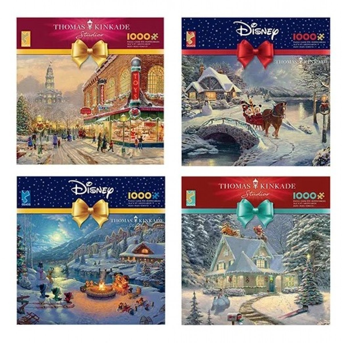 KR 1000PC Thomas Kinkade Christmas Assorted