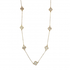 Merx Sofistica Long Necklace - Gold & Crystal/Black Merx Sofistica Long Necklace - Gold & Crystal/Black