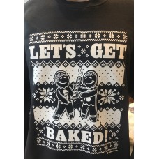 Christmas Let's Get Baked Sweatshirt Black Unisex