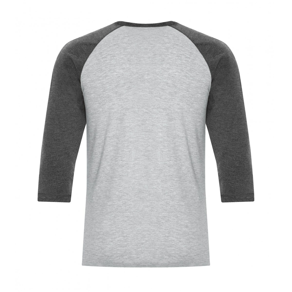 ATC Eurospun Ring  Spun Baseball T Ath Grey with Charcoal Sleeves Unisex