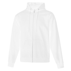 ATC Hooded Full Zip Sweatshirt Unisex White