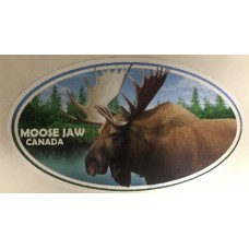 Moose Jaw Moose Oval Decal 3in
