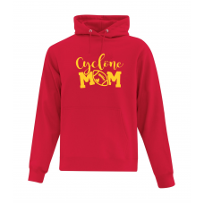 Central Collegiate Unisex Pullover Hooded Mom Sweatshirt Red