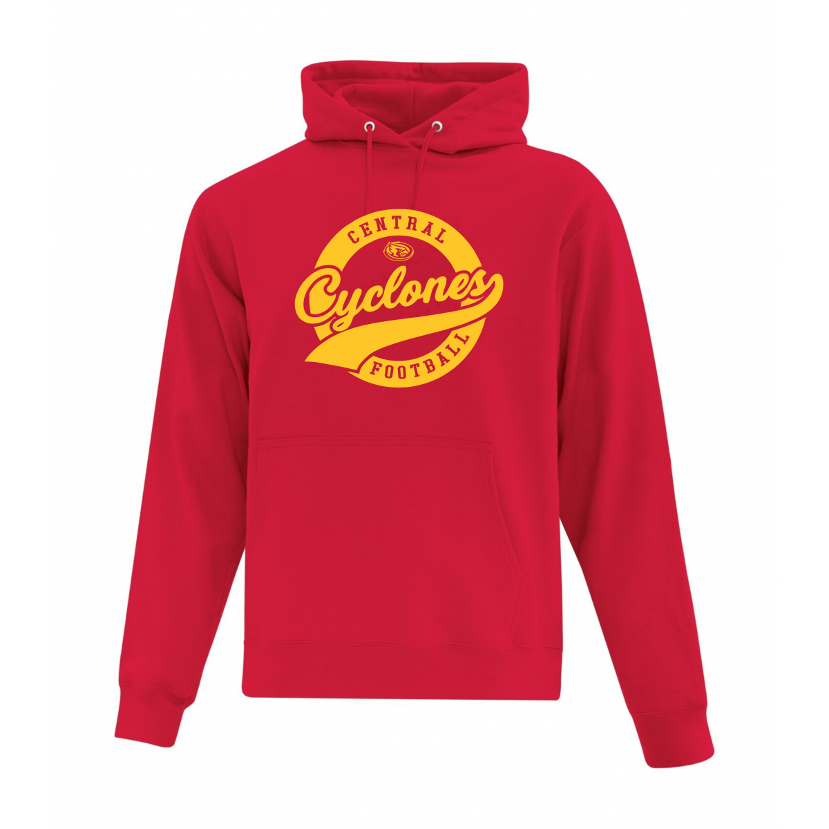 Central Collegiate Unisex Pullover Hooded Sweatshirt Red