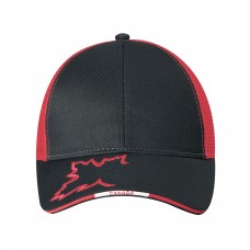 Canada Hat Black with Red Maple Leaf Red Mesh Back