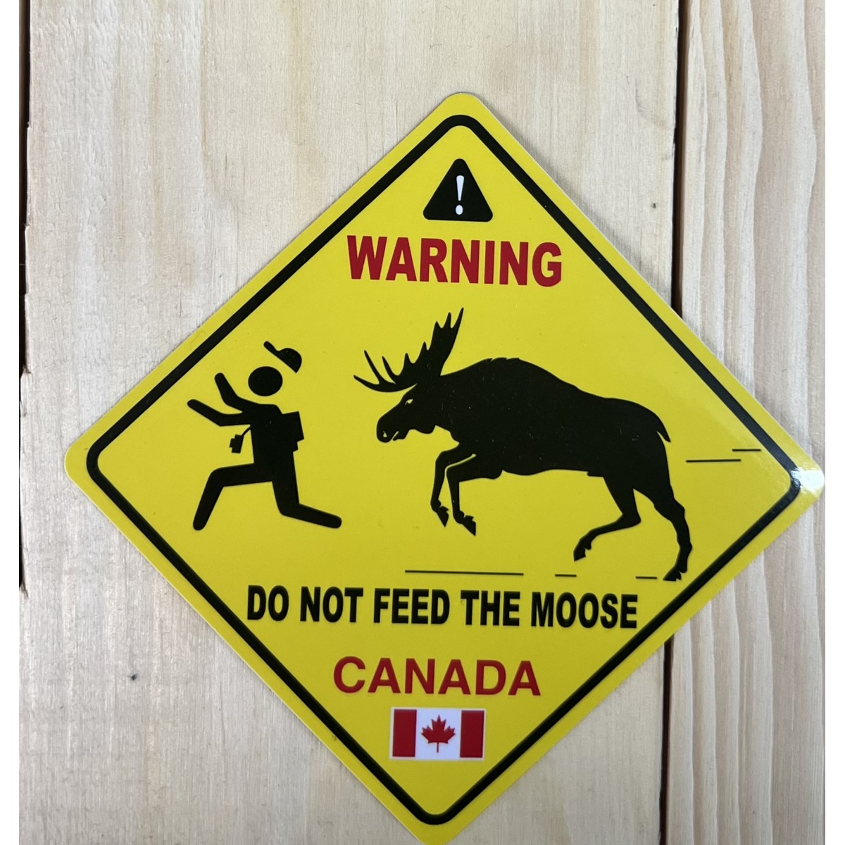Canada Diamond Do Not Feed The Moose Sticker FI