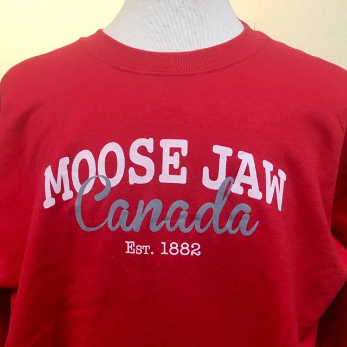 Moose Jaw Est 1882 Crewneck Sweatshirt Red  