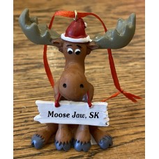 Moose Jaw Christmas Ornament Sitting Moose