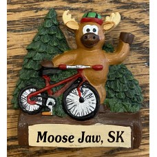 Moose Jaw Poly Magnet Biker Moose
