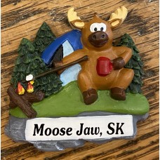 Moose Jaw Poly Magnet Campfire Moose