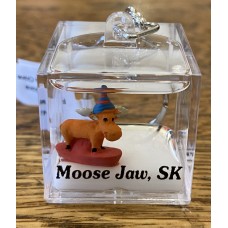 Moose Jaw Keychain Moose Floater Cube