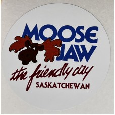 Moose Jaw Retro The Friendly Decal 3" Round