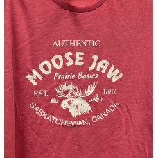 Moose Jaw Prairie Basics Ladies T-Shirt Heather Red Triblend