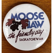Moose Jaw Retro The Friendly Round Magnet